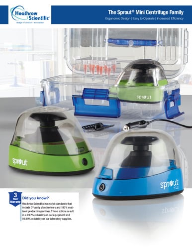 The Sprout® Mini-Centrifuge Family