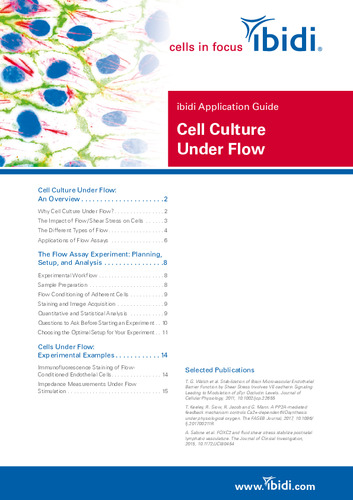 ibidi Application Guide Cell Culture Under Flow